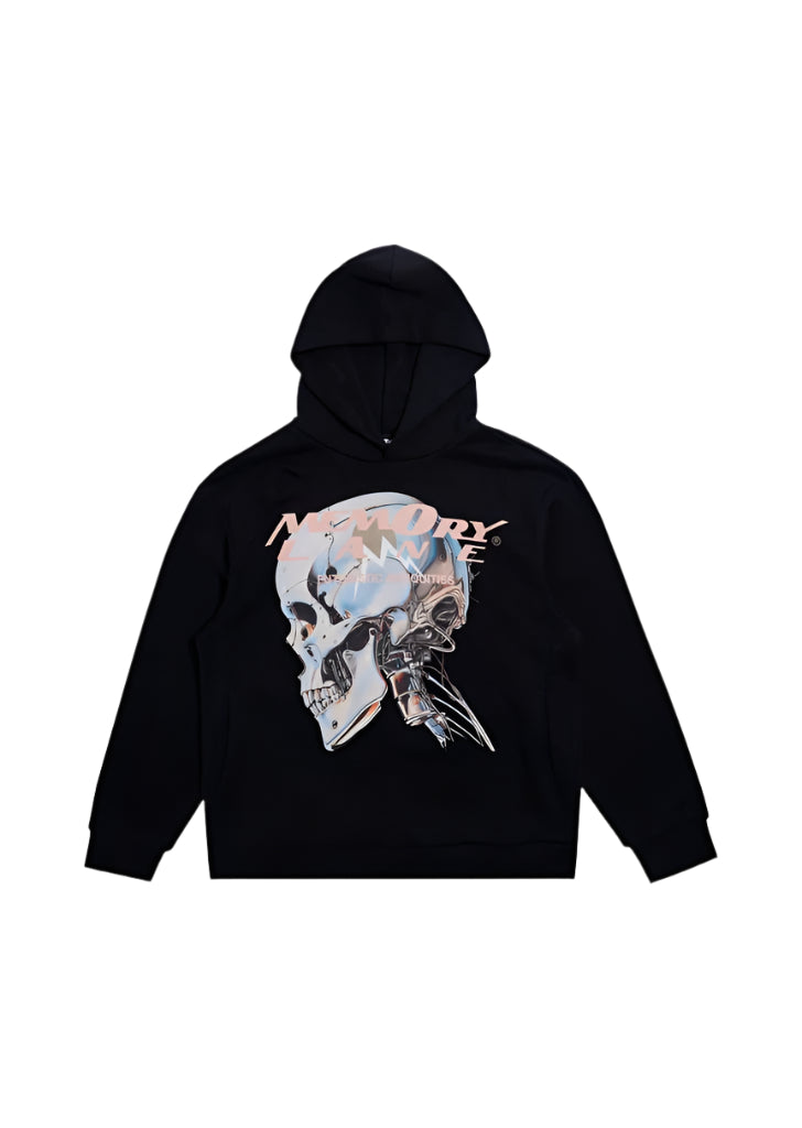 Memory Lane T3 Hoodie Skull Black