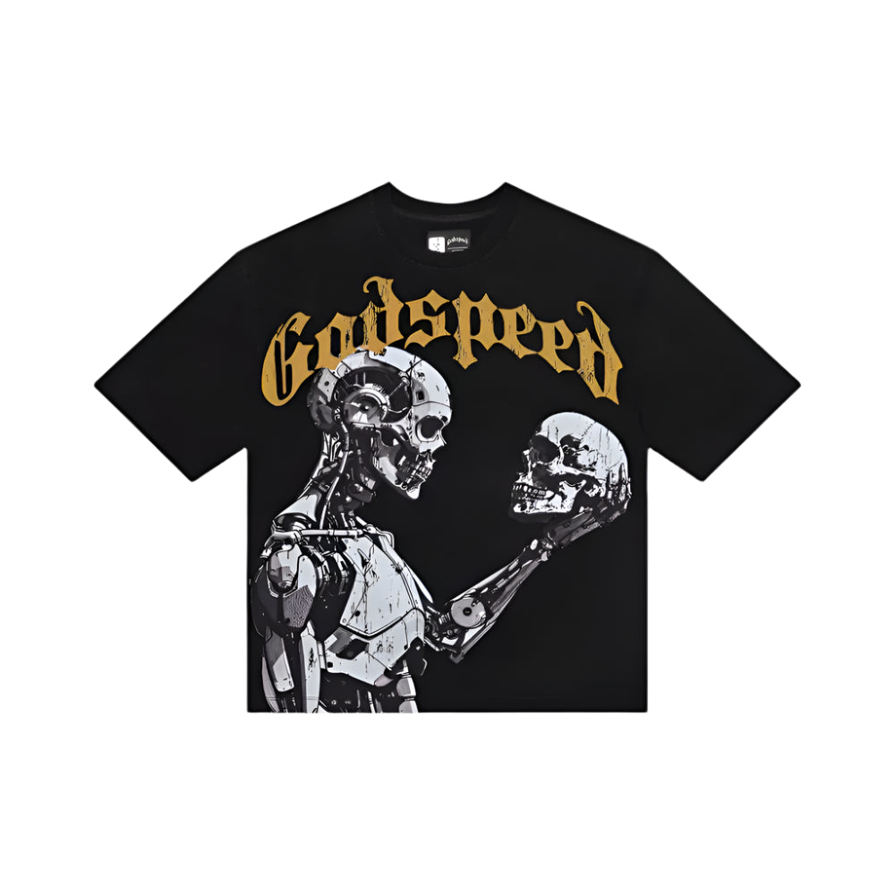 Godspeed Mankind-Vs-Ai-Iii-Short-Sleeve-Black-Yellow