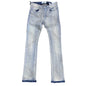 Liquid Crystals Small & Big Crystals Stacked Denim (Cream Wash)