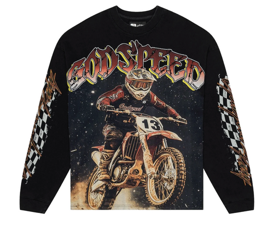 GODSPEED Full Throttle Ls T-Shirt Black Wash