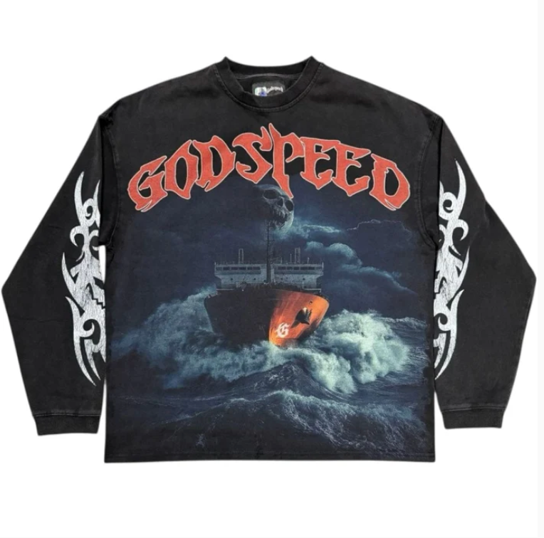 GODSPEED Sea Sick Ls T-Shirt Black