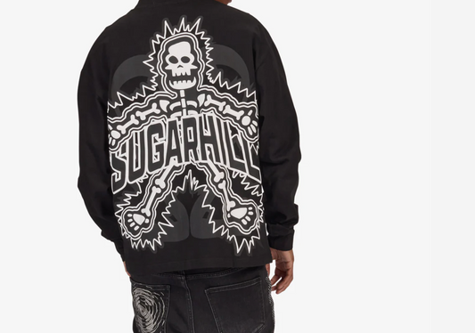 "Floating" Long Sleeve T-Shirt (Black)