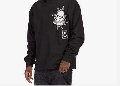 "Floating" Long Sleeve T-Shirt (Black)