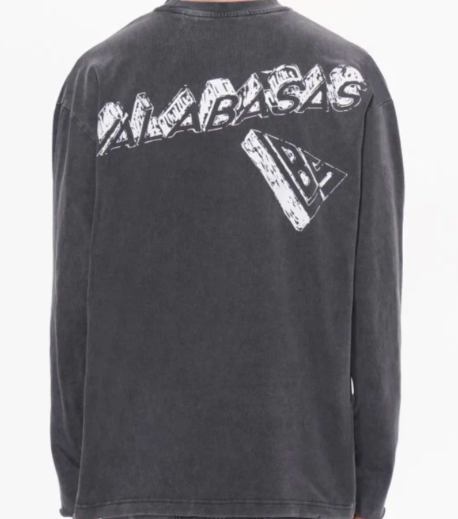 Valabasas Piece Long Sleeve Tee Sunfaded Black