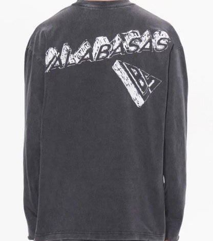 Valabasas Piece Long Sleeve Tee Sunfaded Black