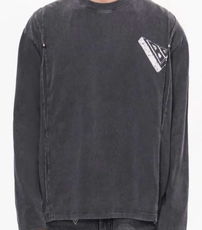 Valabasas Piece Long Sleeve Tee Sunfaded Black