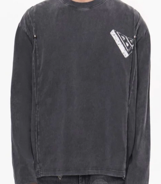 Valabasas Piece Long Sleeve Tee Sunfaded Black
